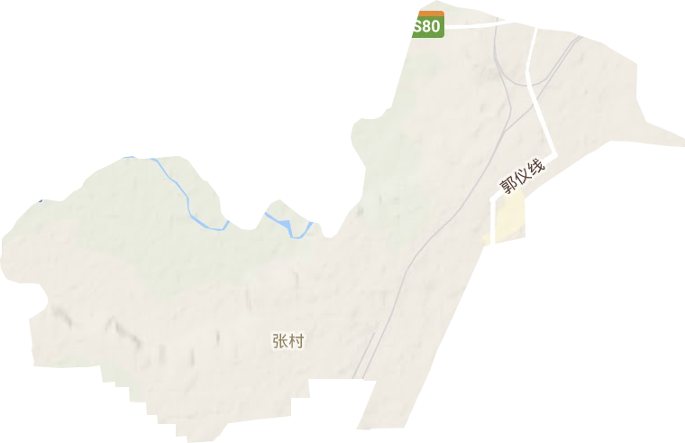 张村街道地形图