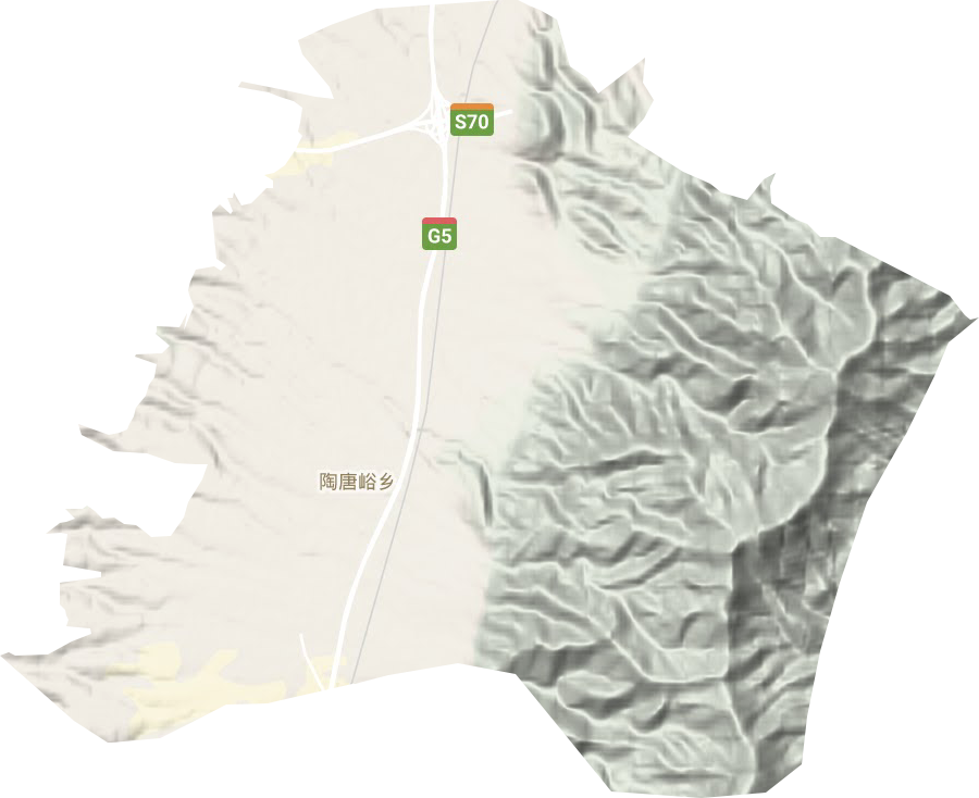 陶唐峪乡地形图