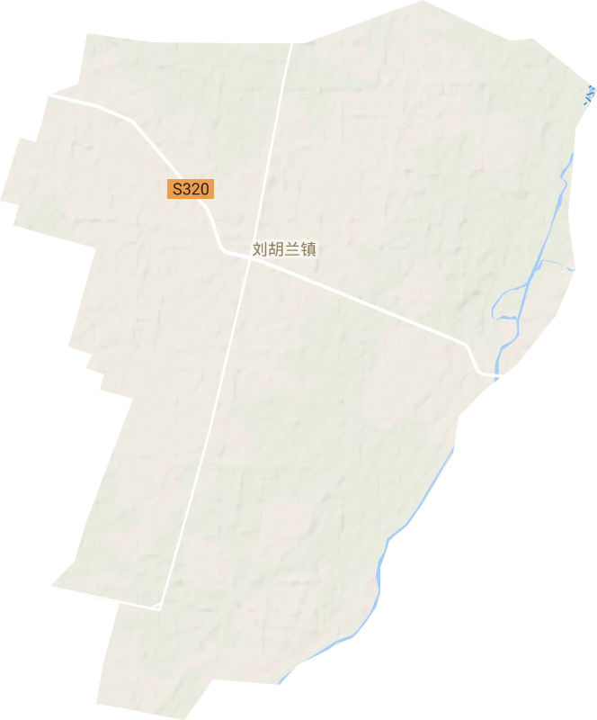 刘胡兰镇地形图