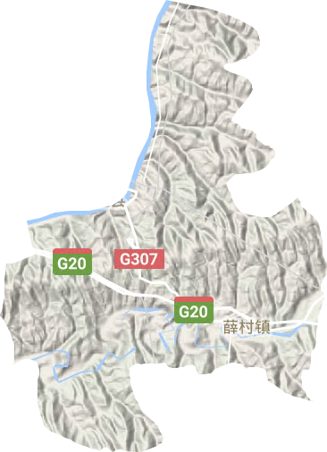 薛村镇地形图