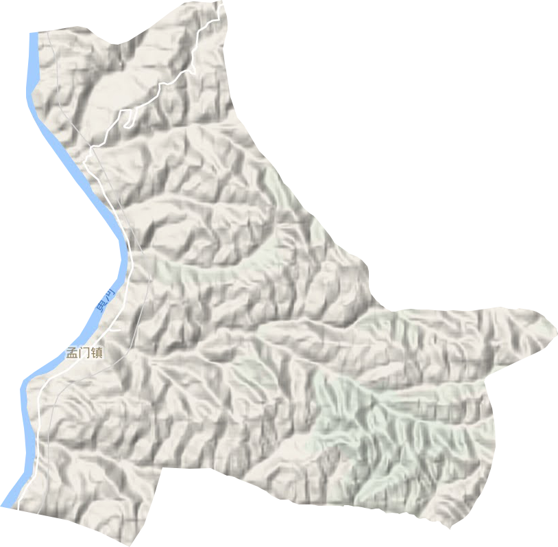 孟门镇地形图