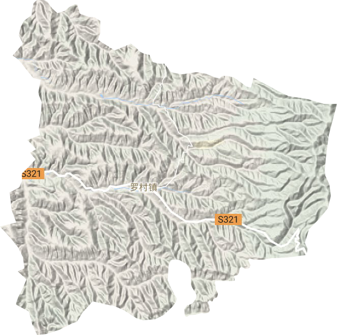 罗村镇地形图