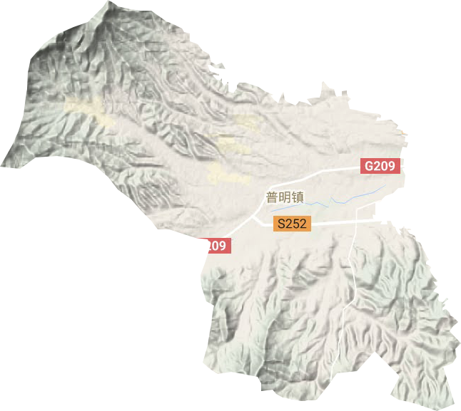 普明镇地形图
