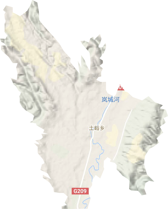 土峪乡地形图