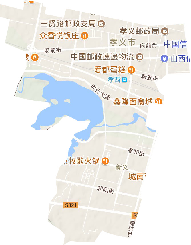 新义街道地形图