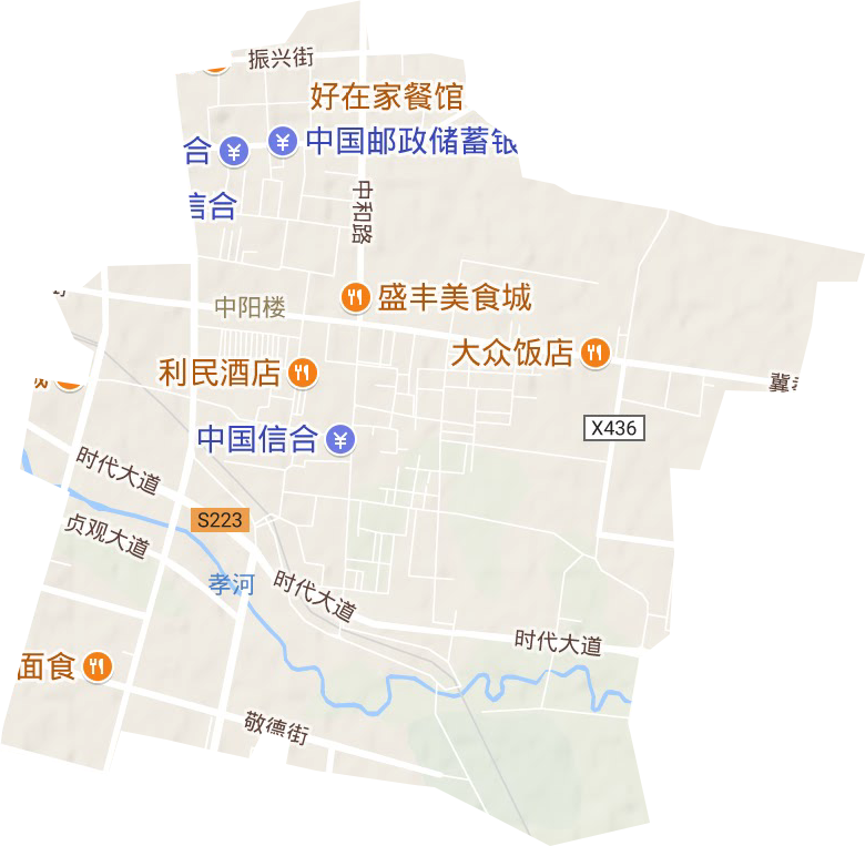 中阳楼街道地形图