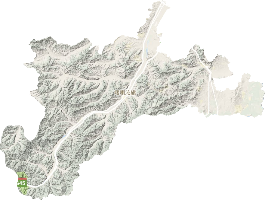 喀喇沁旗地形图