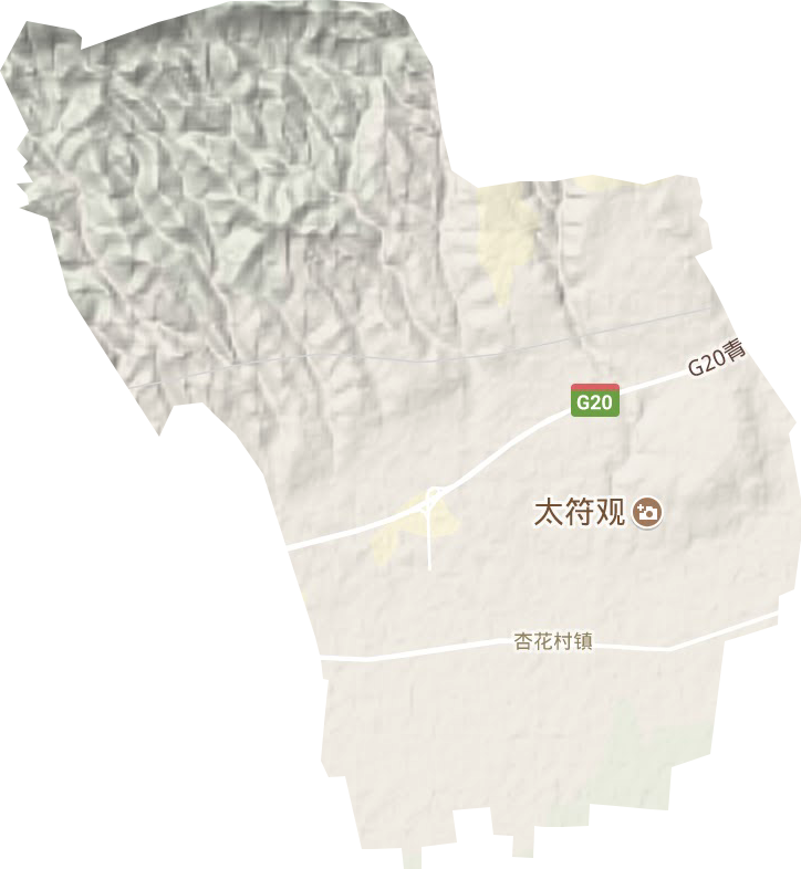 杏花村镇地形图