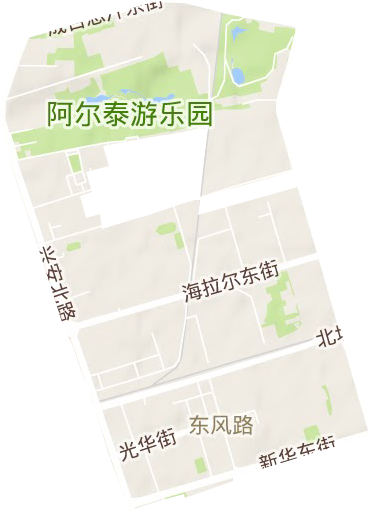 东风路街道地形图