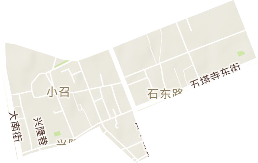 小召前街办事处地形图
