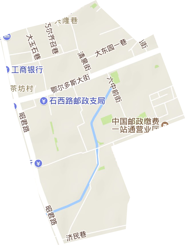 兴隆巷办事处地形图