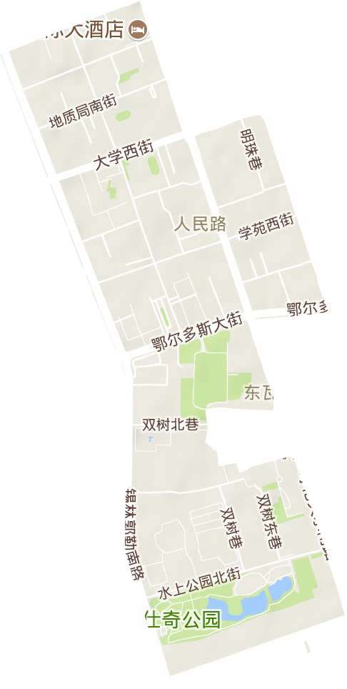 人民路街道地形图