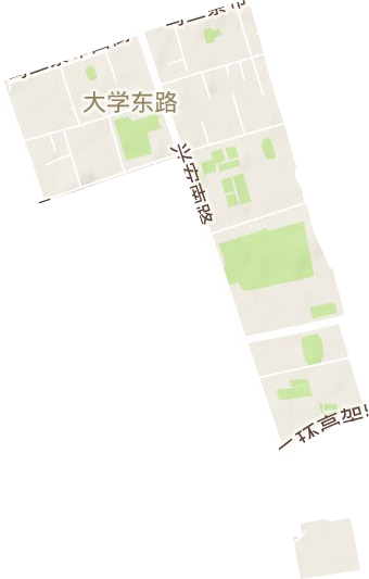大学东路街道地形图