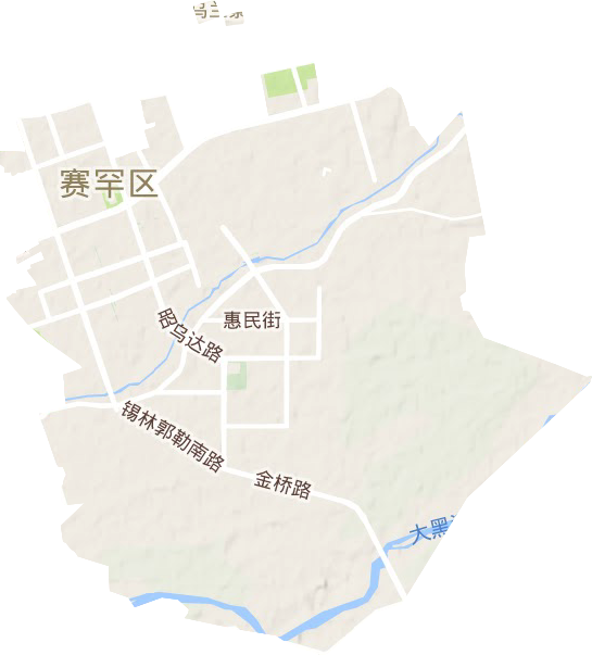 昭乌达路街道地形图