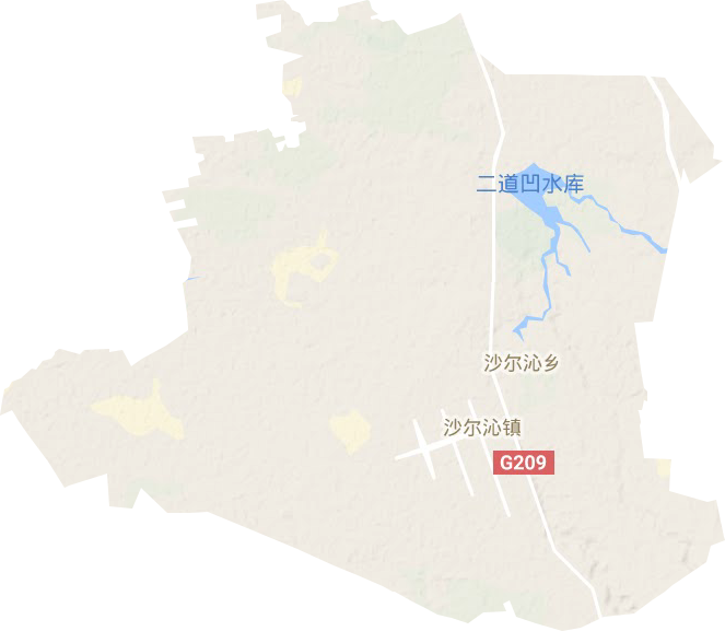 沙尔沁镇地形图