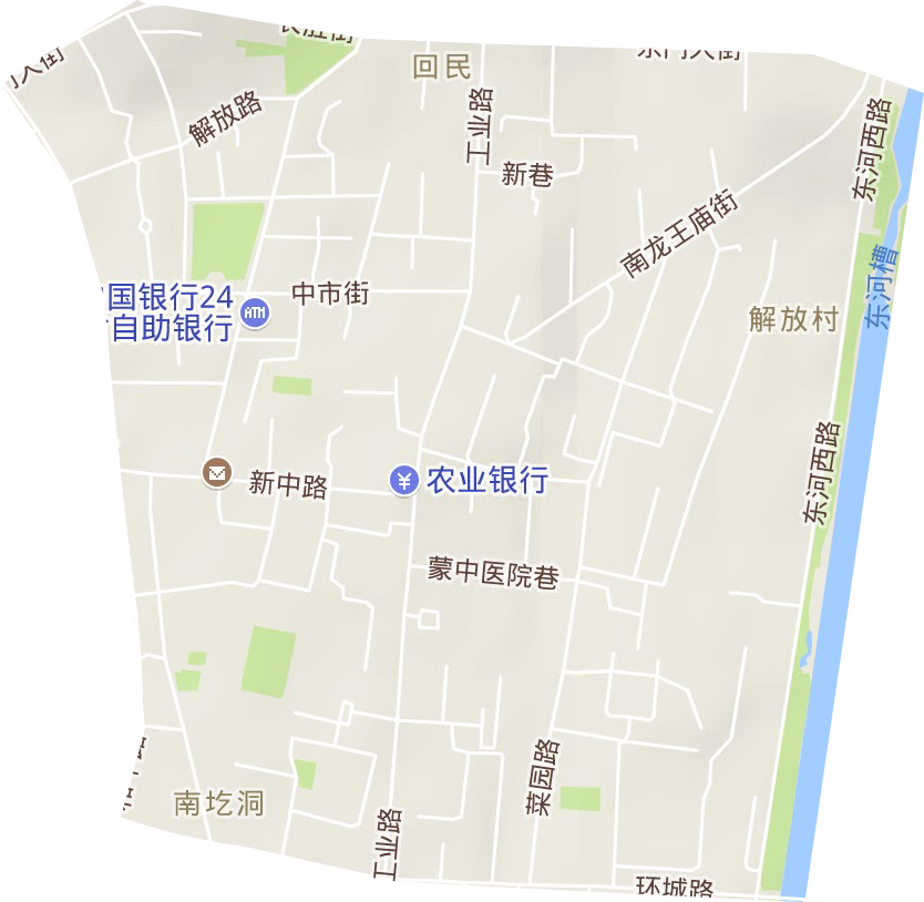 南圪洞街道地形图