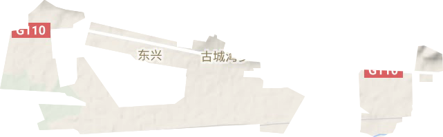 东兴街道地形图