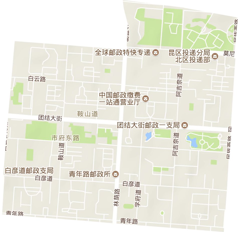 鞍山道街道地形图