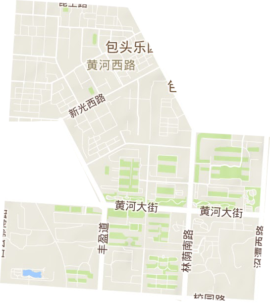 黄河西路街道地形图