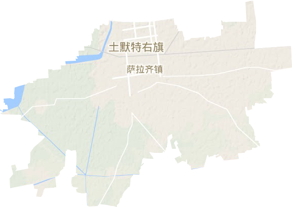 萨拉齐镇地形图