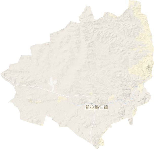 希拉穆仁镇地形图