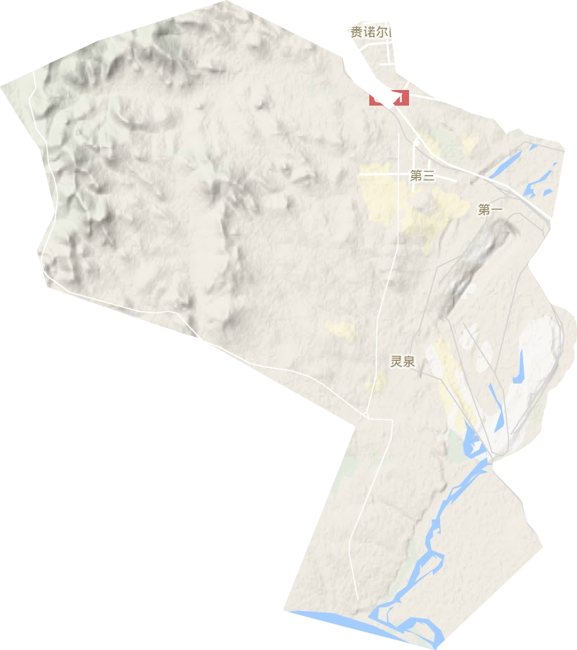 扎赉诺尔区地形图