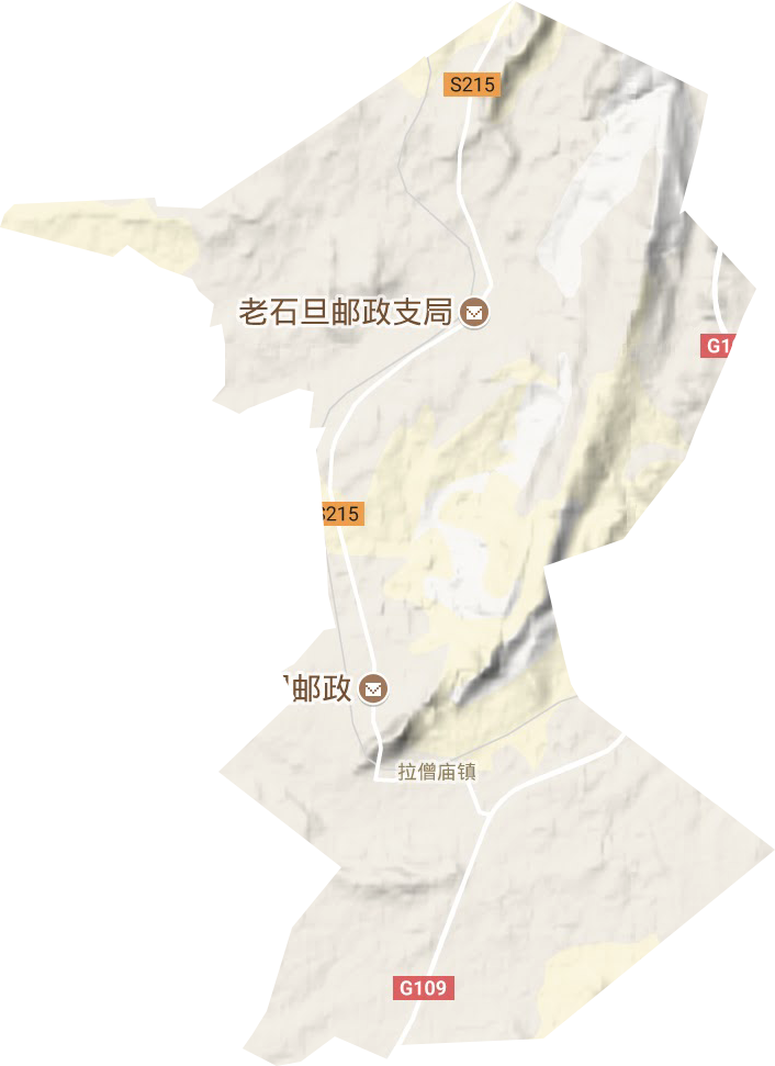 拉僧庙镇地形图
