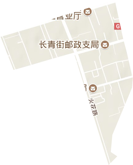 长青街道地形图