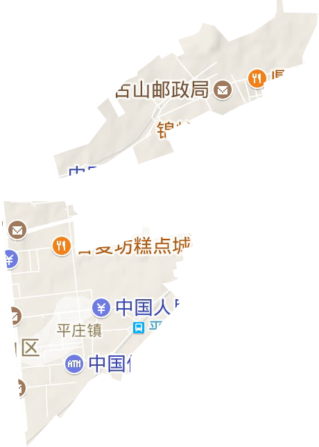 平庄东城街道地形图