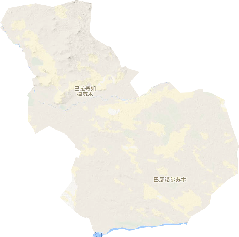 巴拉奇如德苏木乡地形图
