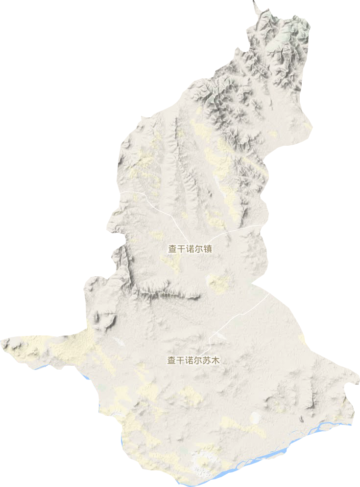 查干诺尔镇地形图