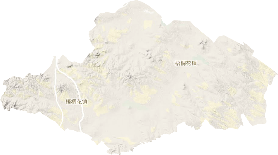 梧桐花镇地形图