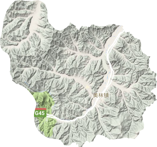 美林镇地形图