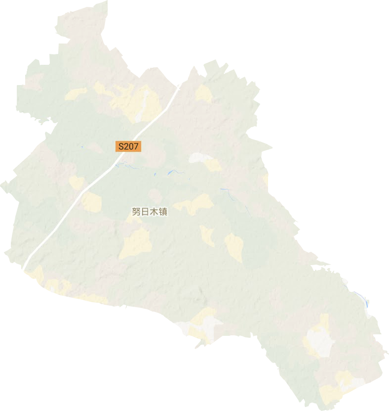 努日木镇地形图