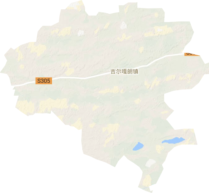 吉尔嘎朗镇地形图