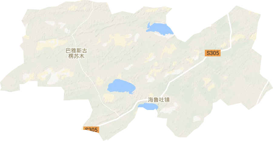 海鲁吐镇地形图