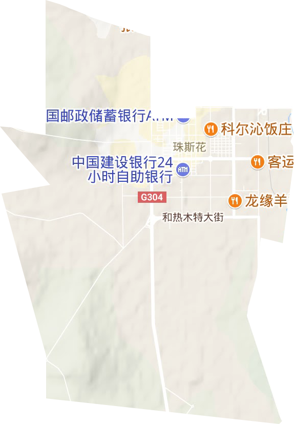 珠斯花街道地形图