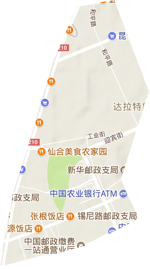 工业街道地形图
