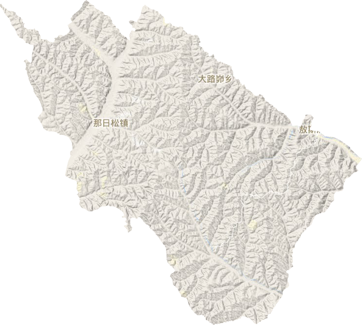 纳日松镇地形图