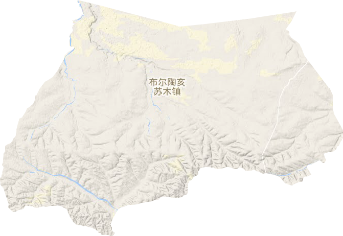 布尔陶亥苏木乡地形图