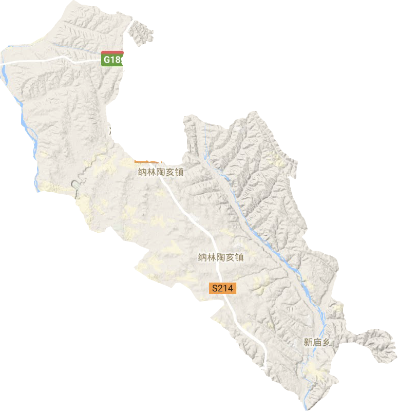 纳林陶亥镇地形图