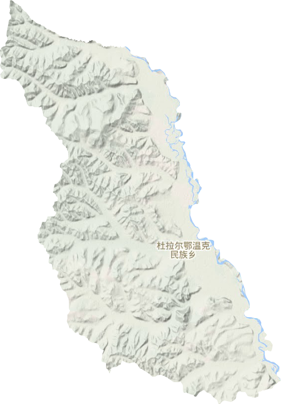 杜拉尔鄂温克民族乡地形图