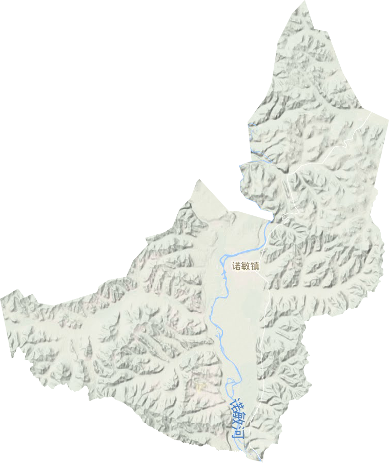 诺敏镇地形图