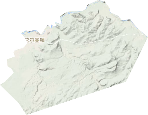 红花尔基镇地形图