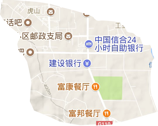 虎山街道地形图