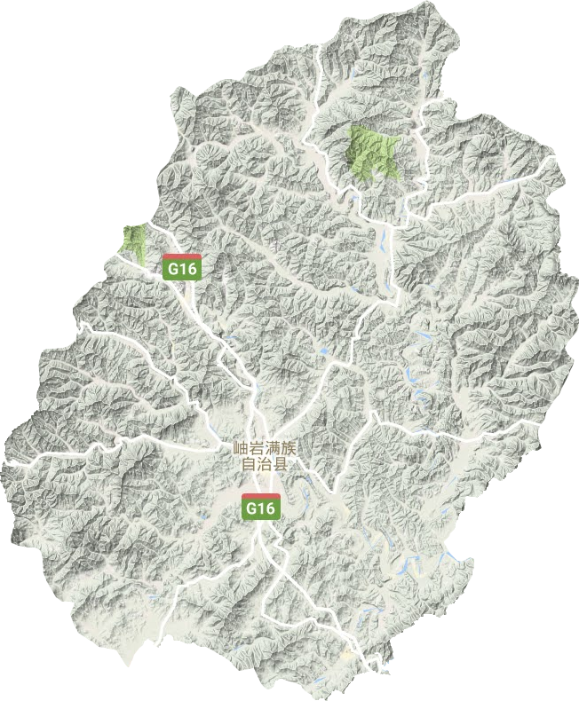 岫岩满族自治县地形图