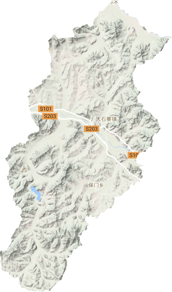 大石寨镇地形图
