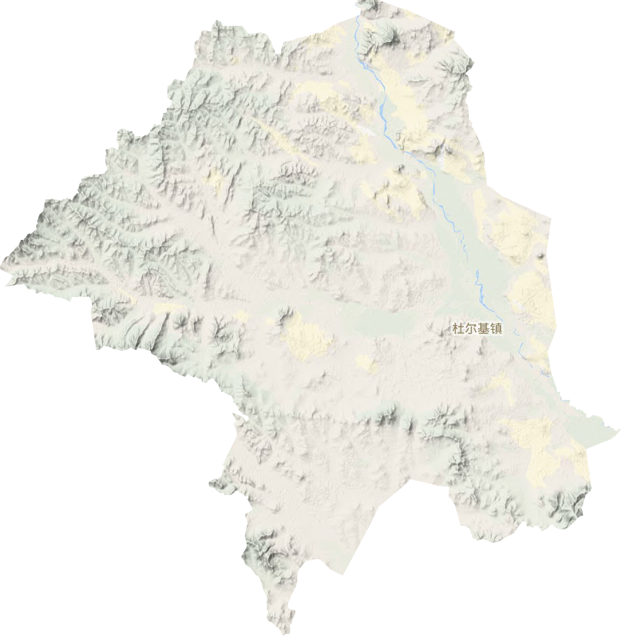 杜尔基镇地形图