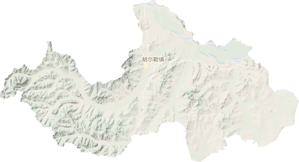 胡尔勒镇地形图