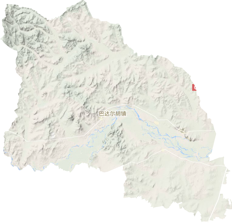 巴达尔胡镇地形图